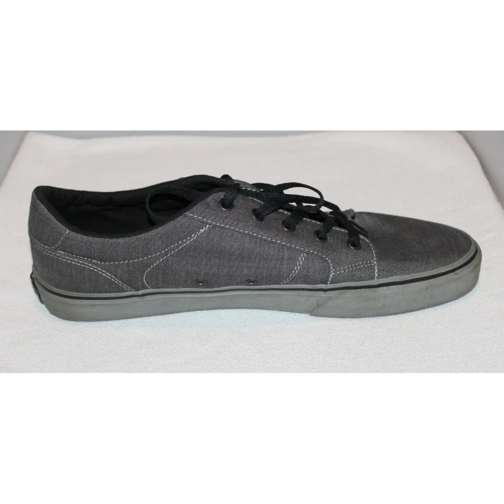 men's‎ Vans Off The Wall Bishop dark gray canvas skateboard shoes Size 12 TC6D